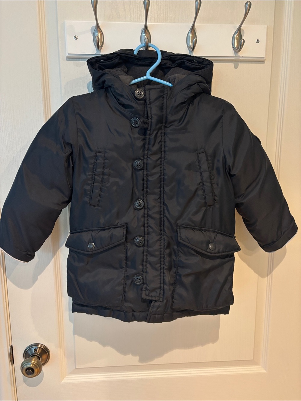GAP Kids Navy Hooded Puffer Jacket